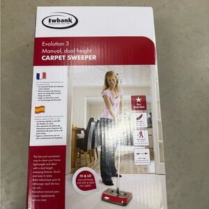 Ewbank Evolution 3 Manual Dual Height Carpet Sweeper - Red/White